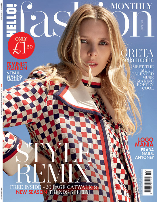 Greta Bellamacina on the cover of August/September issue of Hello Magazine.&nbsp;&nbsp;